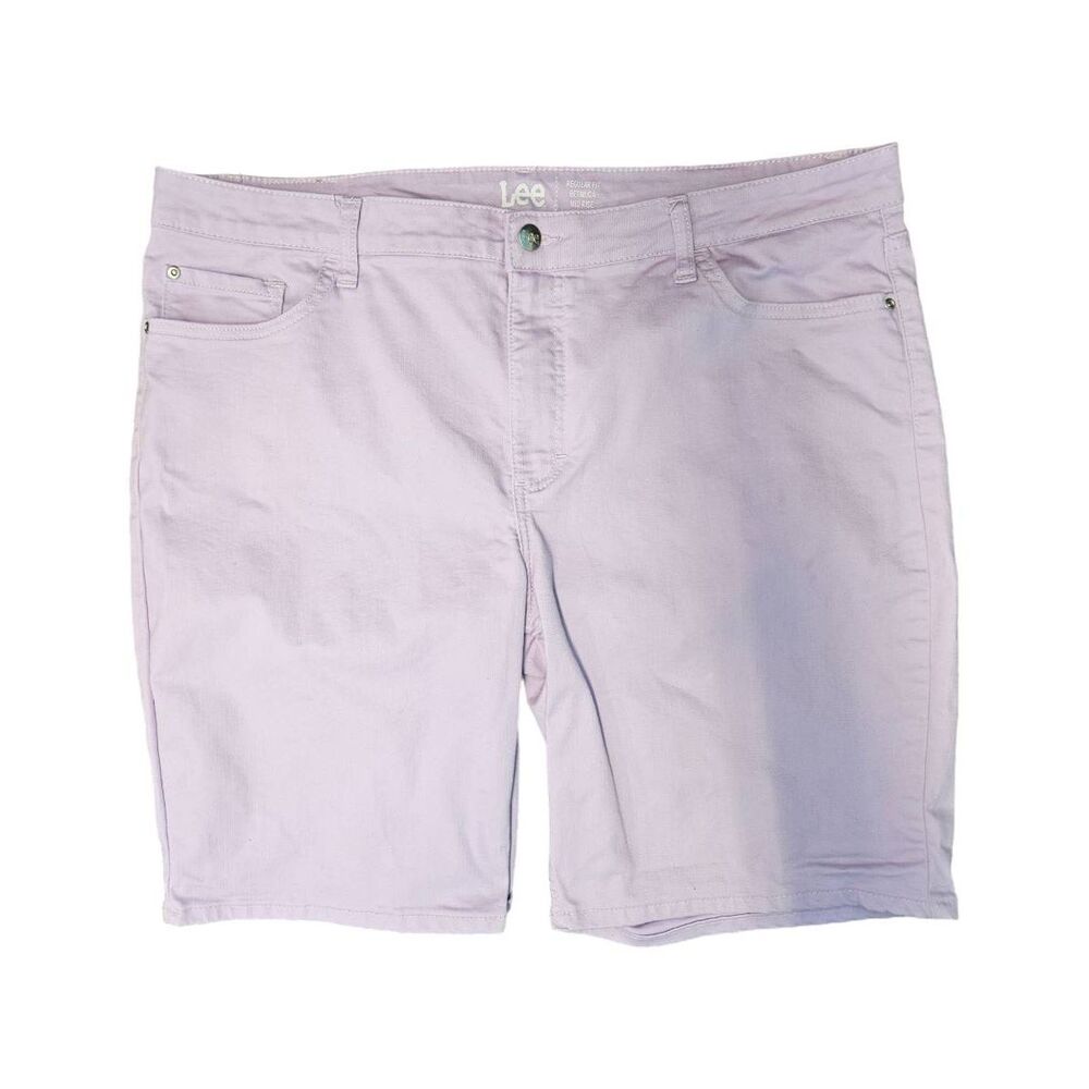 Lee Womens Jean Shorts SZ 20 Lilac purple Plus Size